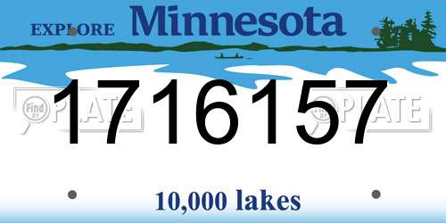 1716157 Minnesota License Plate