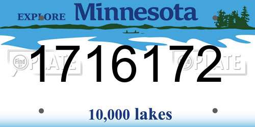 1716172 Minnesota License Plate
