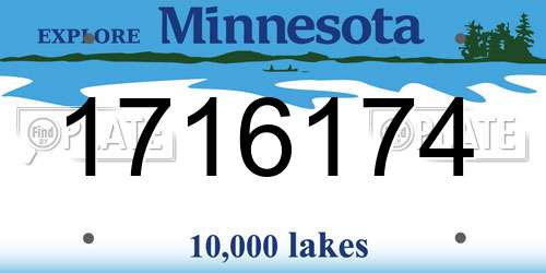 1716174 Minnesota License Plate