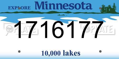 1716177 Minnesota License Plate