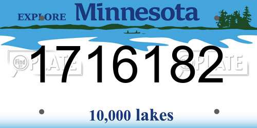 1716182 Minnesota License Plate
