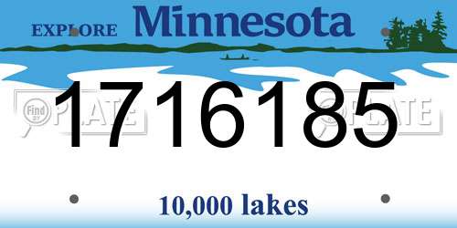 1716185 Minnesota License Plate