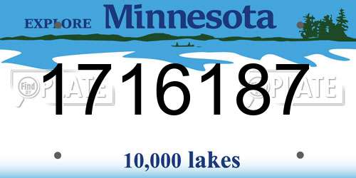 1716187 Minnesota License Plate