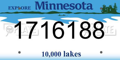 1716188 Minnesota License Plate