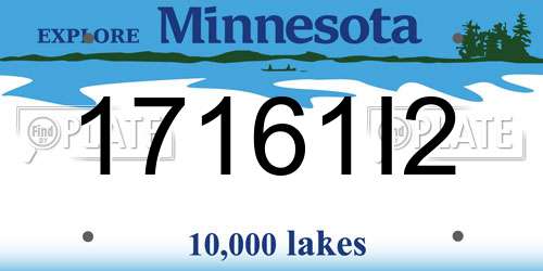 17161I2 Minnesota License Plate