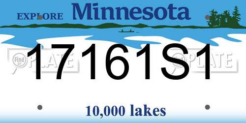 17161S1 Minnesota License Plate