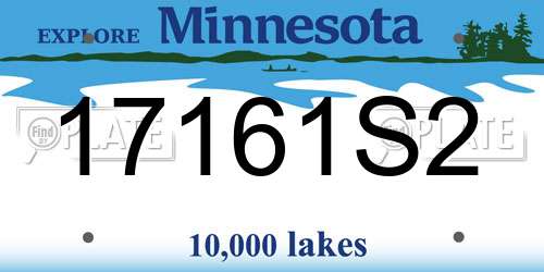 17161S2 Minnesota License Plate