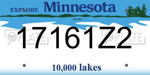 17161Z2 Minnesota License Plate