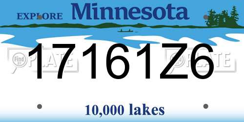 17161Z6 Minnesota License Plate