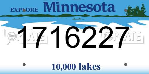 1716227 Minnesota License Plate