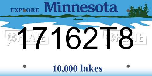 17162T8 Minnesota License Plate