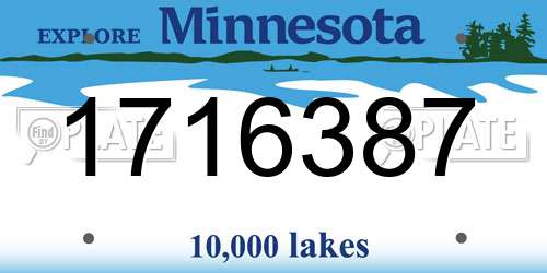 1716387 Minnesota License Plate