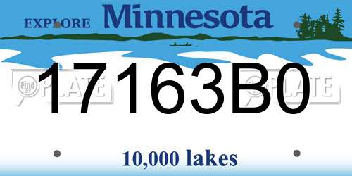 17163B0 Minnesota License Plate
