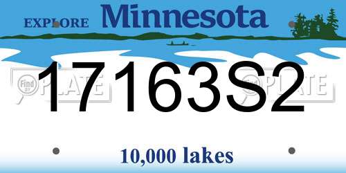 17163S2 Minnesota License Plate