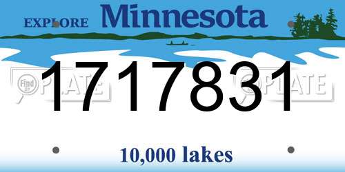 1717831 Minnesota License Plate