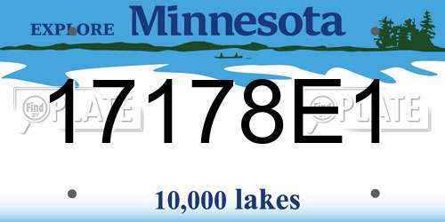 17178E1 Minnesota License Plate