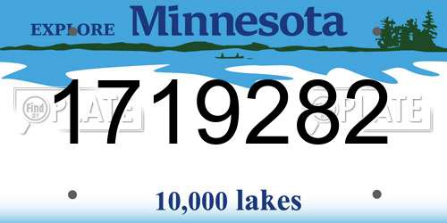 1719282 Minnesota License Plate