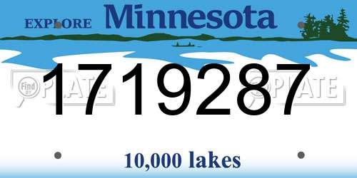 1719287 Minnesota License Plate
