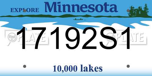 17192S1 Minnesota License Plate