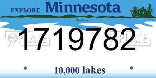 1719782 Minnesota License Plate