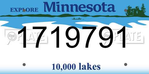 1719791 Minnesota License Plate