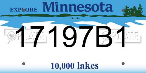 17197B1 Minnesota License Plate