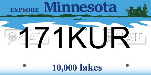 171KUR Minnesota License Plate