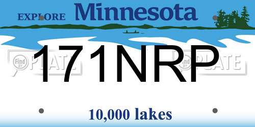 171NRP Minnesota License Plate