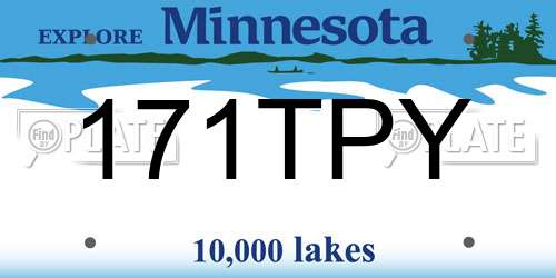 171TPY Minnesota License Plate