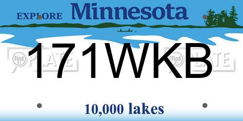 171WKB Minnesota License Plate