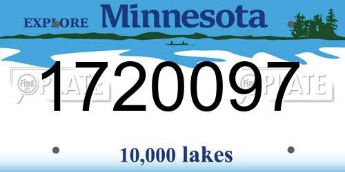 1720097 Minnesota License Plate