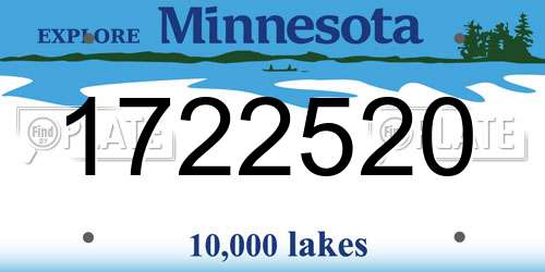 1722520 Minnesota License Plate