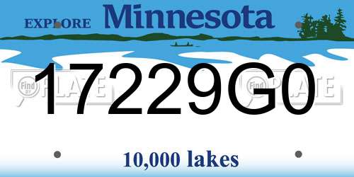 17229G0 Minnesota License Plate