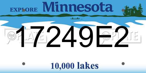 17249E2 Minnesota License Plate