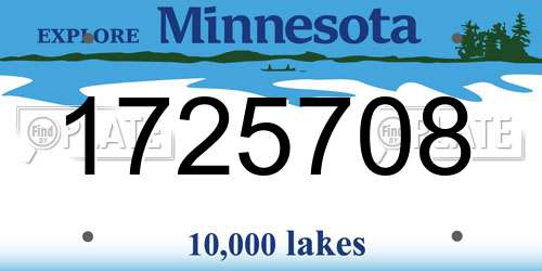 1725708 Minnesota License Plate