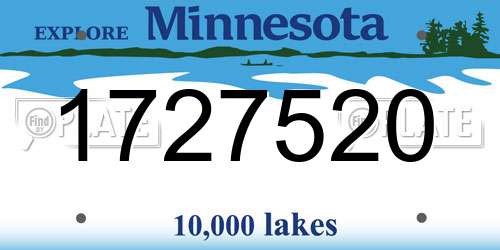 1727520 Minnesota License Plate
