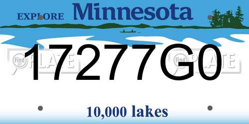 17277G0 Minnesota License Plate