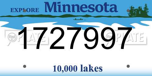 1727997 Minnesota License Plate