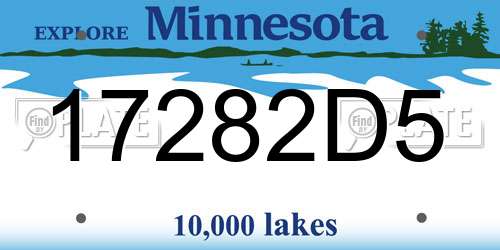 17282D5 Minnesota License Plate