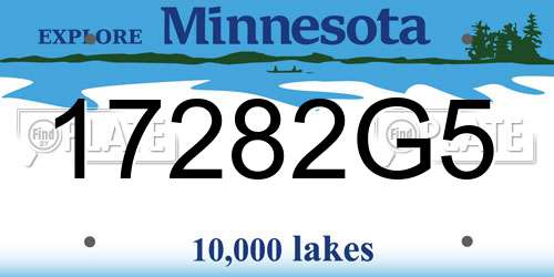 17282G5 Minnesota License Plate