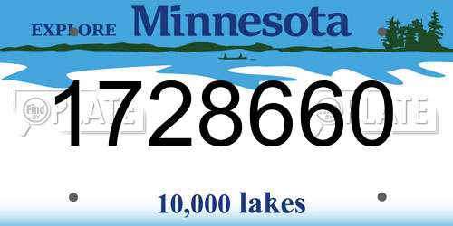 1728660 Minnesota License Plate
