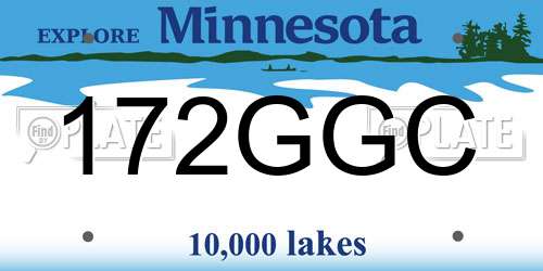 172GGC Minnesota License Plate