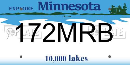 172MRB Minnesota License Plate