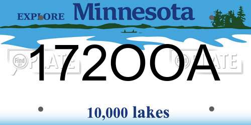 172OOA Minnesota License Plate
