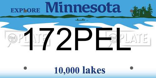 172PEL Minnesota License Plate