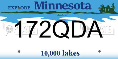 172QDA Minnesota License Plate