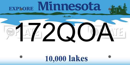 172QOA Minnesota License Plate