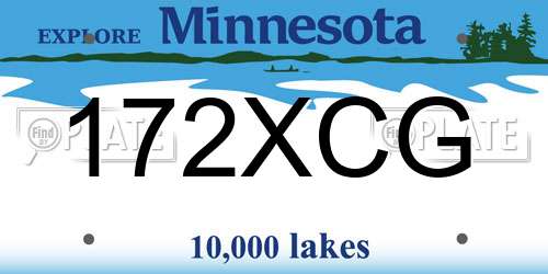 172XCG Minnesota License Plate