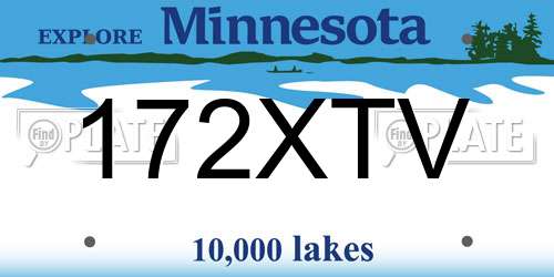 172XTV Minnesota License Plate