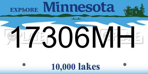 17306MH Minnesota License Plate